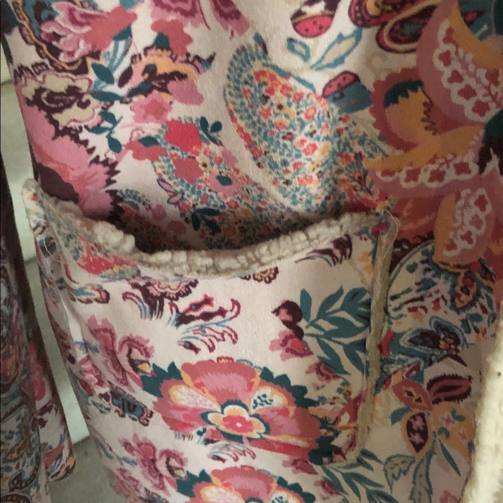 Lovestitch Floral Teddy Jacket with Hood - Picture 3 of 7